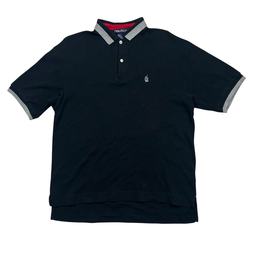 Vintage Nautica Polo Shirt Mens M Black Embroidered Sailboat Logo Canada